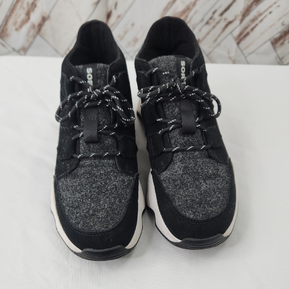 Sorel Kinetic Impact Caribou Waterproof in Black/Sea Salt - Picture 3 of 7